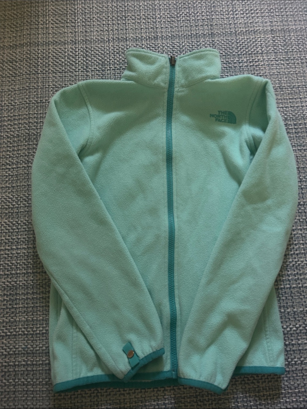 The North Face Kids Mint Green Full-Zip Fleece Jacket